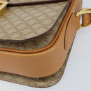 CELINE Macadam Canvas Horse Carriage Shoulder Bag PVC Beige Gold Auth 172407-14