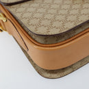 CELINE Macadam Canvas Horse Carriage Shoulder Bag PVC Beige Gold Auth 172407-15