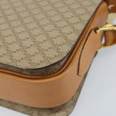 CELINE Macadam Canvas Horse Carriage Shoulder Bag PVC Beige Gold Auth 172407-16