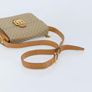 CELINE Macadam Canvas Horse Carriage Shoulder Bag PVC Beige Gold Auth 172407-7
