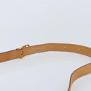 CELINE Macadam Canvas Horse Carriage Shoulder Bag PVC Beige Gold Auth 172407-8
