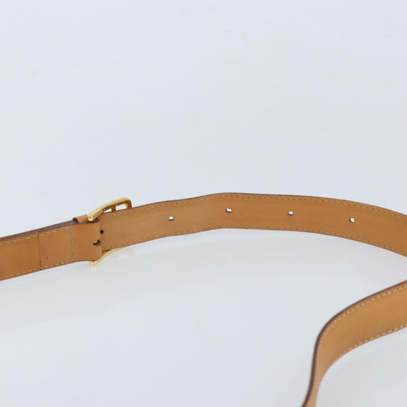 CELINE Macadam Canvas Horse Carriage Shoulder Bag PVC Beige Gold Auth 172407