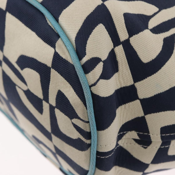 HERMES Panier Plage PM Einkaufstasche Canvas Navy Auth 172409