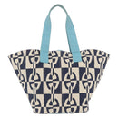 HERMES Panier Plage PM Einkaufstasche Canvas Navy Auth 172409-2