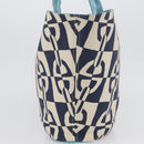 HERMES Panier Plage PM Einkaufstasche Canvas Navy Auth 172409-3