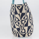 HERMES Panier Plage PM Einkaufstasche Canvas Navy Auth 172409-4