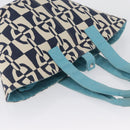 HERMES Panier Plage PM Einkaufstasche Canvas Navy Auth 172409-6