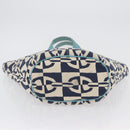 HERMES Panier Plage PM Einkaufstasche Canvas Navy Auth 172409-5