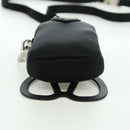 PRADA Handyhalter-Etui Nylon Schwarz Silber Original 172423M-5