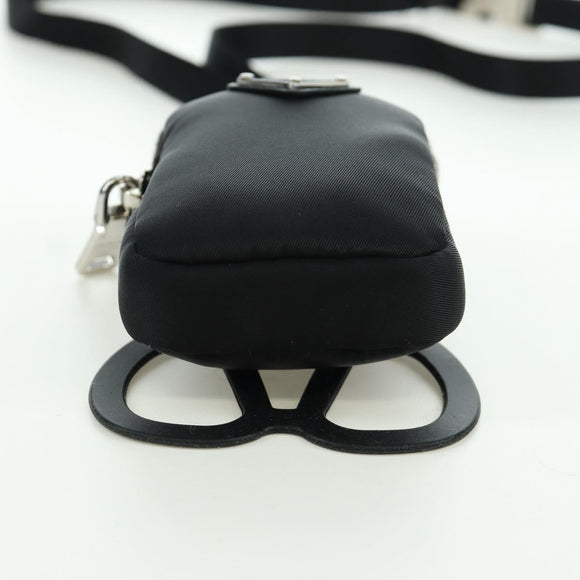 PRADA Handyhalter-Etui Nylon Schwarz Silber Original 172423M