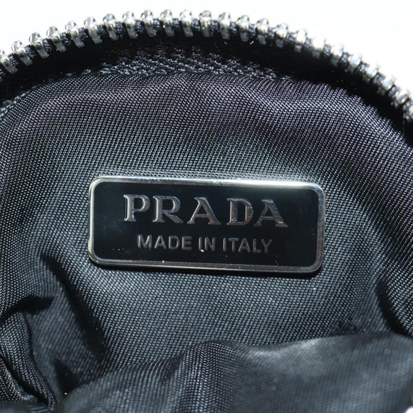 PRADA Handyhalter-Etui Nylon Schwarz Silber Original 172423M