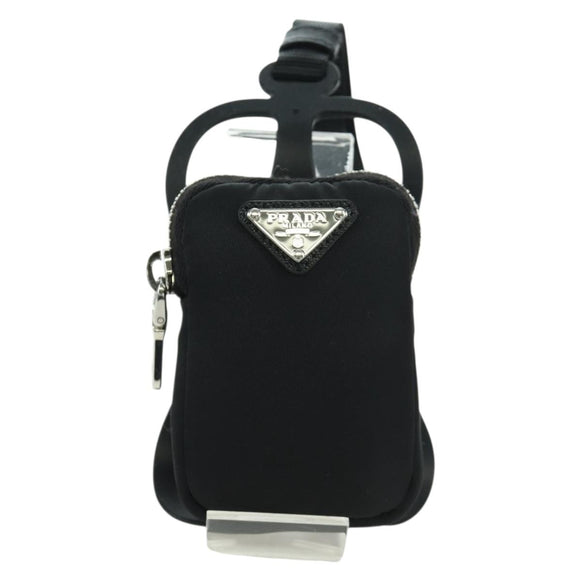 PRADA Handyhalter-Etui Nylon Schwarz Silber Original 172423M
