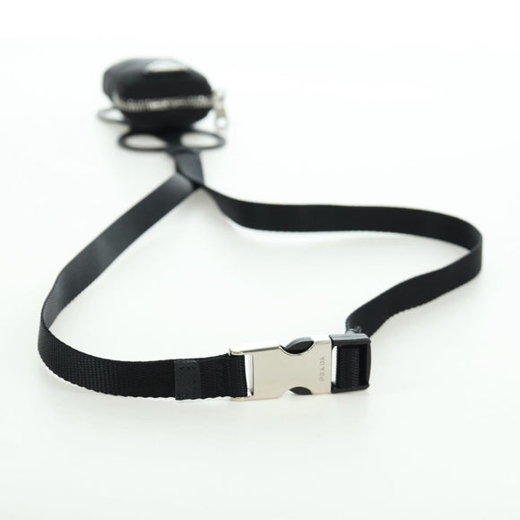 PRADA Handyhalter-Etui Nylon Schwarz Silber Original 172423M