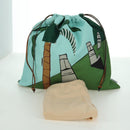 LOEWE Drawstring Ken Price Collaboration Pouch Canvas Light Blue Auth 172426V-12