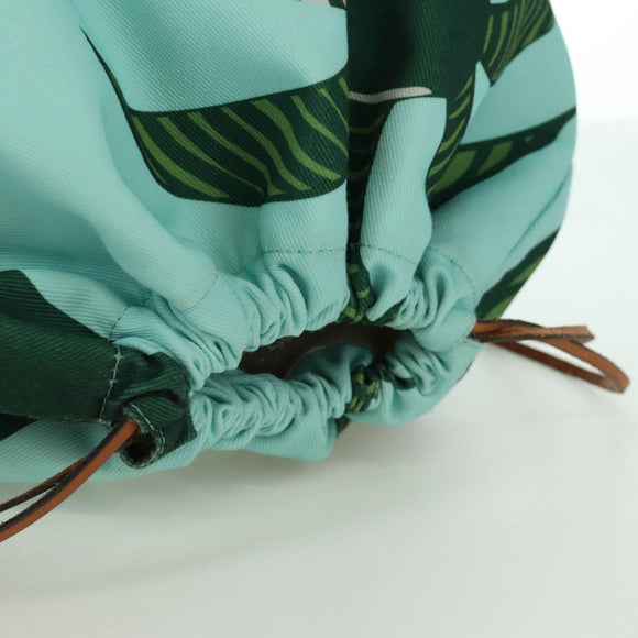 LOEWE Drawstring Ken Price Collaboration Pouch Canvas Light Blue Auth 172426V