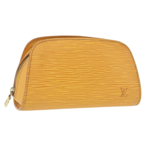LOUIS VUITTON Epi Dauphine PM Pouch Yellow M48449 LV Auth 172428