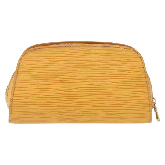 LOUIS VUITTON Epi Dauphine PM Pouch Yellow M48449 LV Auth 172428
