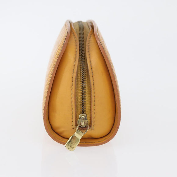 LOUIS VUITTON Epi Dauphine PM Pouch Yellow M48449 LV Auth 172428