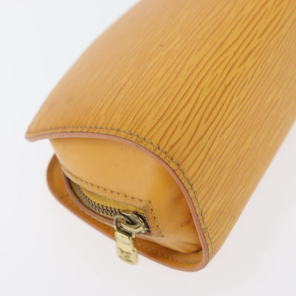 LOUIS VUITTON Epi Dauphine PM Pouch Yellow M48449 LV Auth 172428
