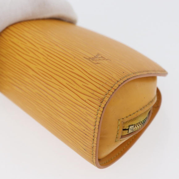 LOUIS VUITTON Epi Dauphine PM Pouch Yellow M48449 LV Auth 172428
