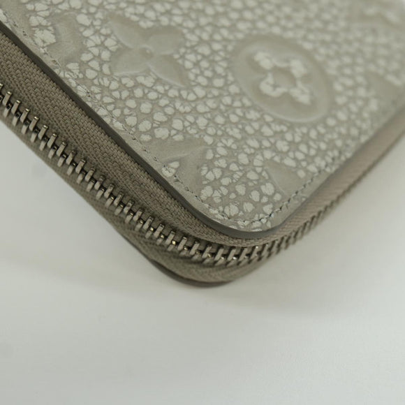 LOUIS VUITTON Taurillon Climbing Zippy Wallet Vertical Ivory M81573 Auth 172432SAM