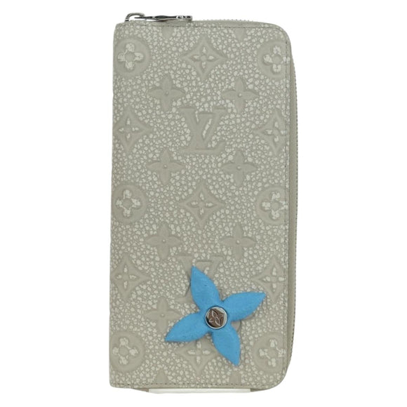 LOUIS VUITTON Taurillon Climbing Zippy Wallet Vertical Ivory M81573 Auth 172432SAM