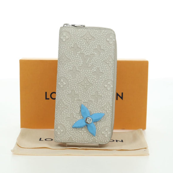 LOUIS VUITTON Taurillon Climbing Zippy Wallet Vertical Ivory M81573 Auth 172432SAM