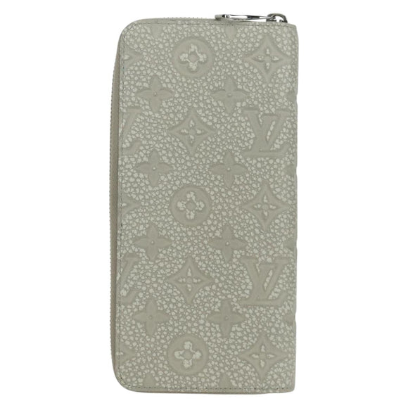LOUIS VUITTON Taurillon Climbing Zippy Wallet Vertical Ivory M81573 Auth 172432SAM