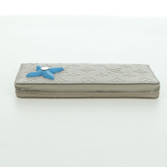 LOUIS VUITTON Taurillon Climbing Zippy Wallet Vertical Ivory M81573 Auth 172432SAM
