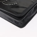 CHANEL COCO Mark Chain Shoulder Bag Patent Black Silver CC Auth 172433SAV-16