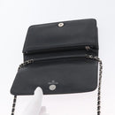 CHANEL COCO Mark Chain Shoulder Bag Patent Black Silver CC Auth 172433SAV-8