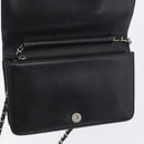 CHANEL COCO Mark Chain Shoulder Bag Patent Black Silver CC Auth 172433SAV-21