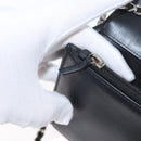 CHANEL COCO Mark Chain Shoulder Bag Patent Black Silver CC Auth 172433SAV-25