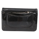 CHANEL COCO Mark Chain Shoulder Bag Patent Black Silver CC Auth 172433SAV-2