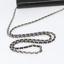 CHANEL COCO Mark Chain Shoulder Bag Patent Black Silver CC Auth 172433SAV-7