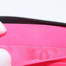 CHANEL Matelasse Cambon Line Long Wallet Leather Black Silver CC Auth 172434SAV-19