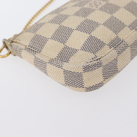 LOUIS VUITTON Damier Azur Mini Pochette Accessoires Pouch N63005 LV Auth 172435V