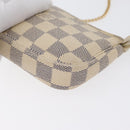 LOUIS VUITTON Damier Azur Mini Pochette Accessoires Pouch N63005 LV Auth 172435V-15