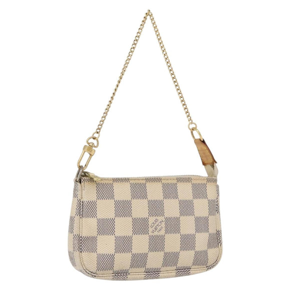 LOUIS VUITTON Damier Azur Mini Pochette Accessoires Pouch N63005 LV Auth 172435V