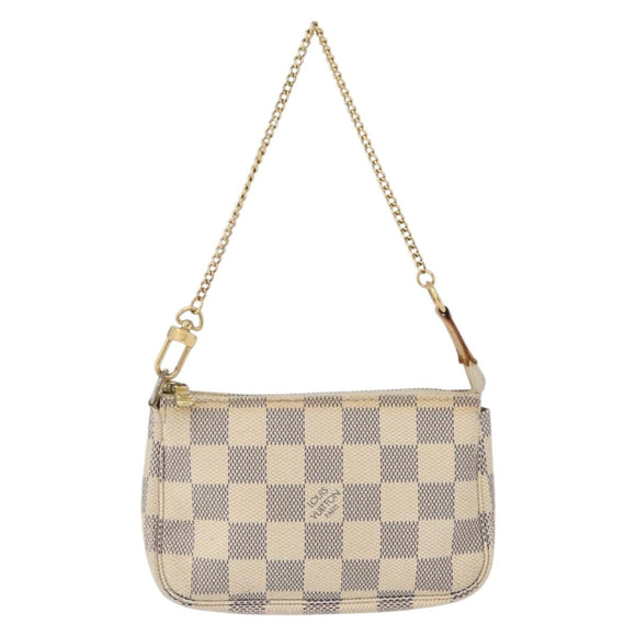 LOUIS VUITTON Damier Azur Mini Pochette Accessoires Pouch N63005 LV Auth 172435V