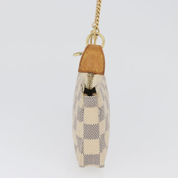 LOUIS VUITTON Damier Azur Mini Pochette Accessoires Pouch N63005 LV Auth 172435V