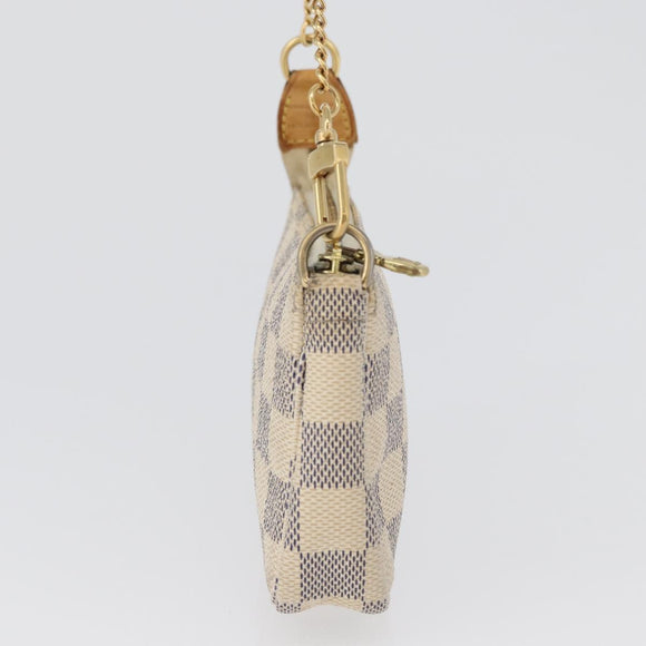 LOUIS VUITTON Damier Azur Mini Pochette Accessoires Pouch N63005 LV Auth 172435V