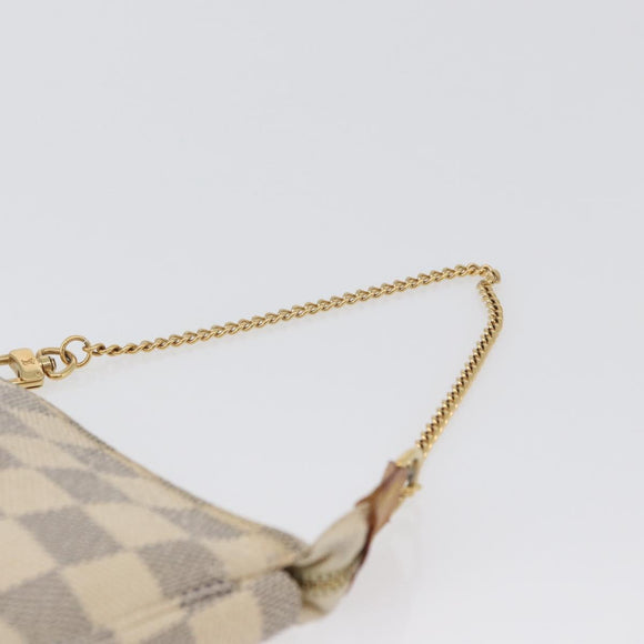 LOUIS VUITTON Damier Azur Mini Pochette Accessoires Pouch N63005 LV Auth 172435V