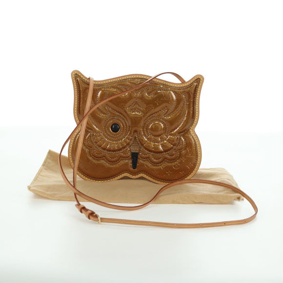 LOUIS VUITTON Vernis Comte De Feu Pochette Owl Bag Bronze M92268 Auth 172440V