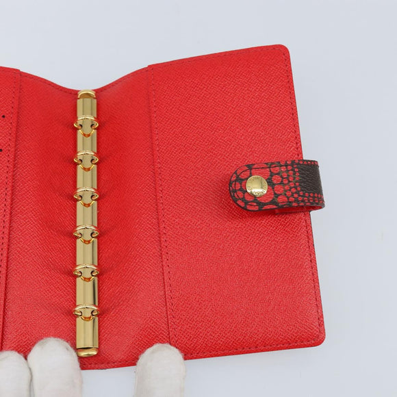 LOUIS VUITTON Yayoi Kusama Agenda PM Day Planner Cover Rood R21132 Auth 172444SAV