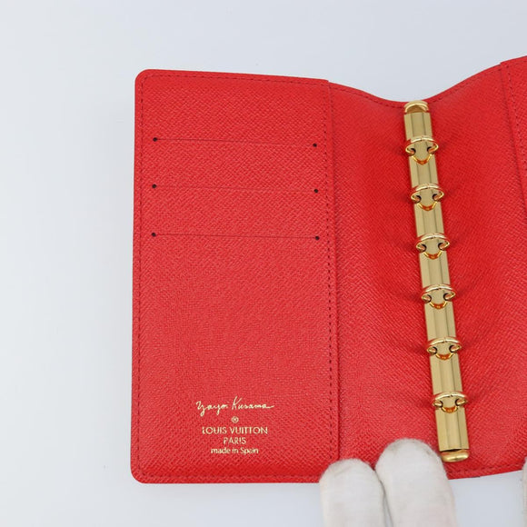 LOUIS VUITTON Yayoi Kusama Agenda PM Day Planner Cover Rood R21132 Auth 172444SAV