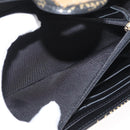 CHANEL 2.55 Long Wallet Croco Embossed Black Gold CC Auth 172450SAV-24