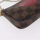 LOUIS VUITTON Damier Ebene T&B Mini Pochette Pouch N58011 Auth 172452A-9