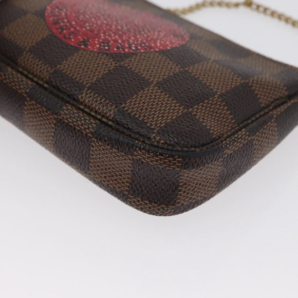 LOUIS VUITTON Damier Ebene T&B Mini Pochette Täschchen N58011 Auth 172452A