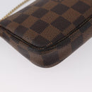 LOUIS VUITTON Damier Ebene T&B Mini Pochette Pouch N58011 Auth 172452A-15